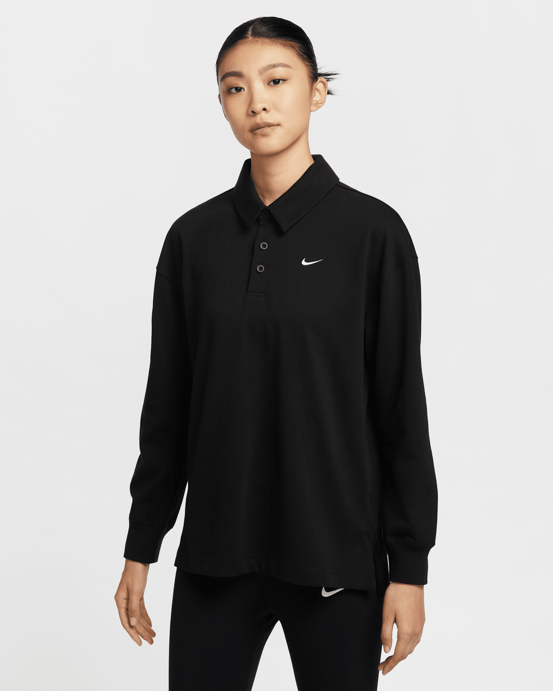 Nike Sportswear Essential Women's Oversized Long-Sleeve Polo. Nike JP